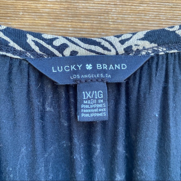 Lucky Brand Black Tunic with Gold Design - Picture 3 of 7